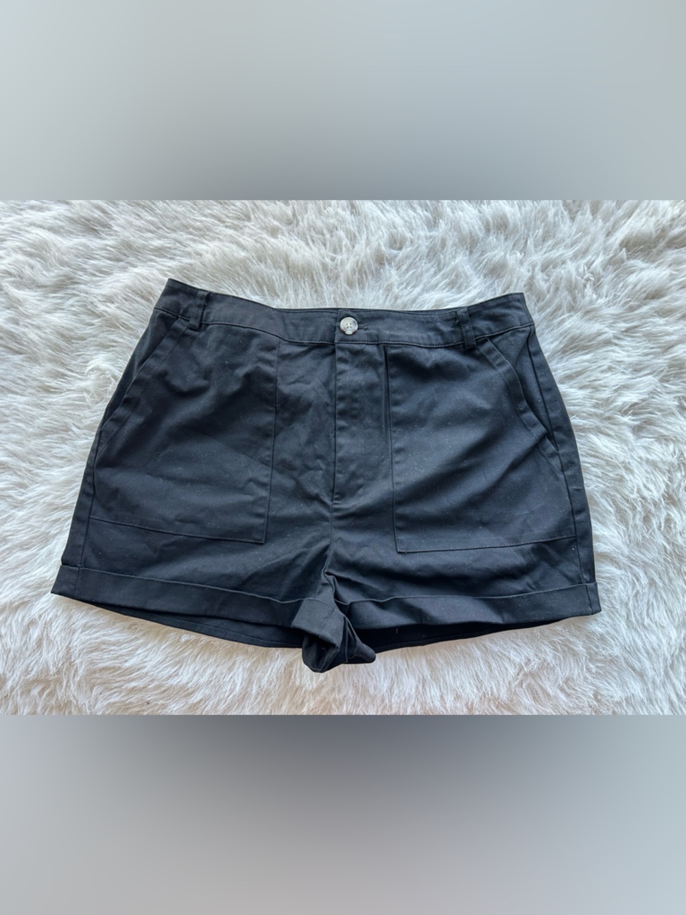 BB Dakota Black Cotton  Shorts with pockets 8